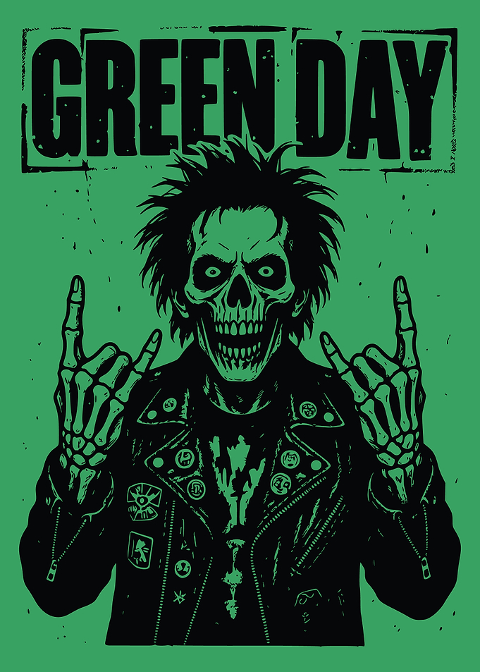 Green Day Skeleton Rocker