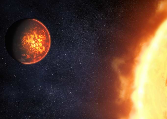 Exoplanet near a star