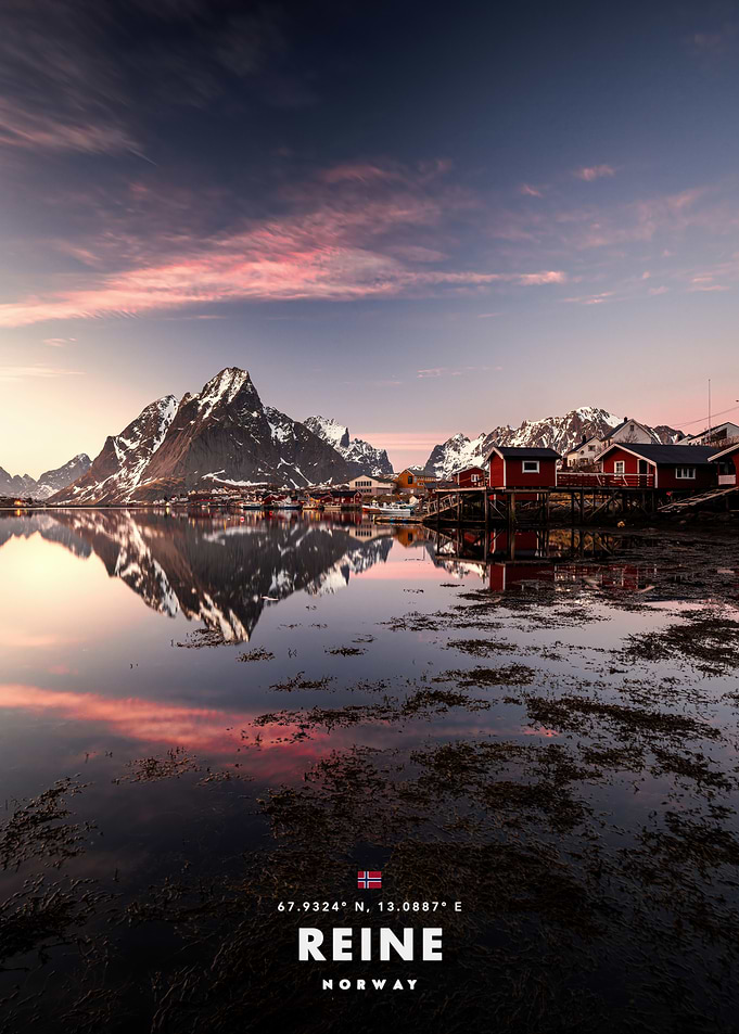 Reine, Norway at Sunset