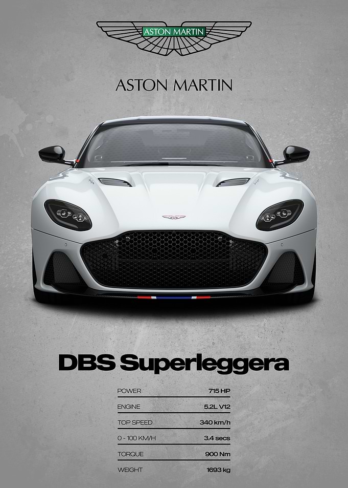 Aston Martin DBS Superleggera Poster
