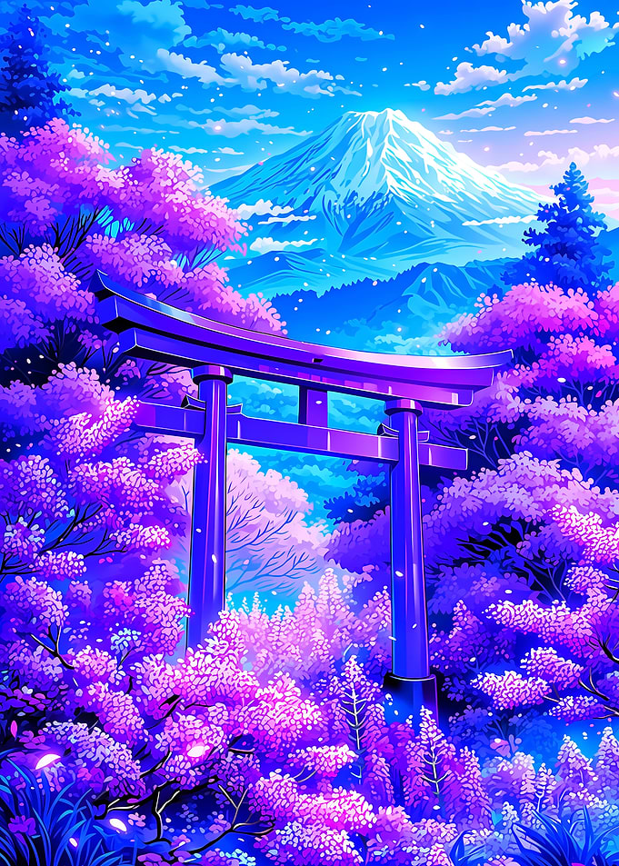 Torii Gate with Mount Fuji