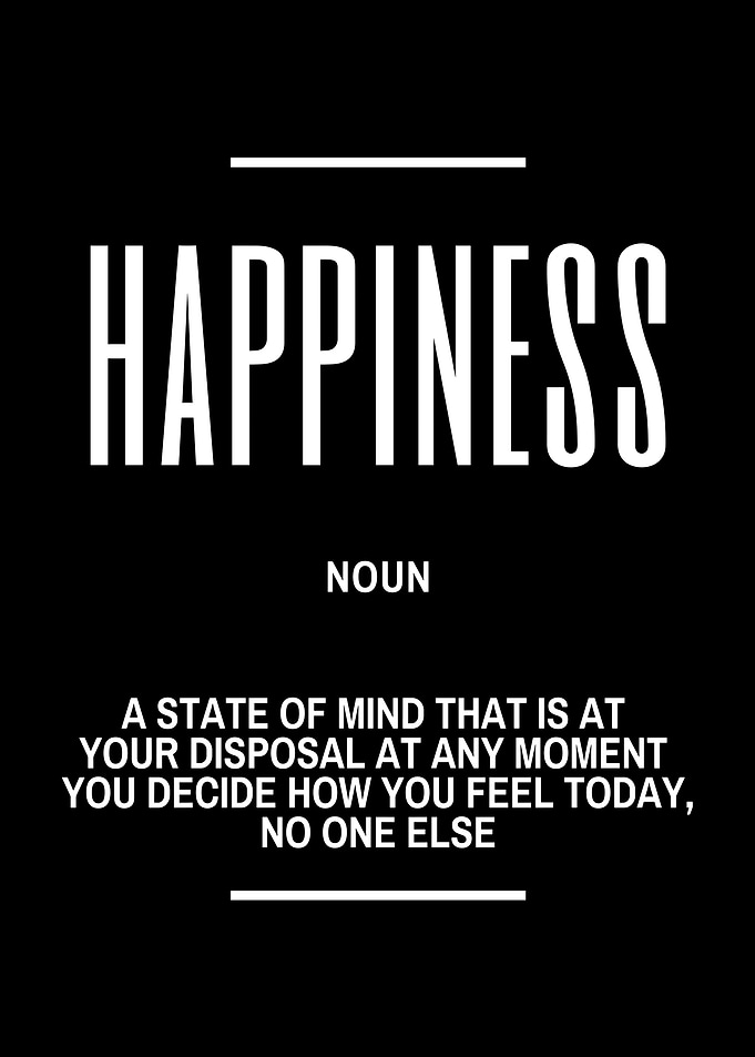 Happiness Definition Poster