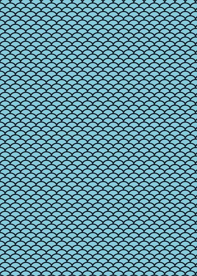 Blue Scallop Pattern