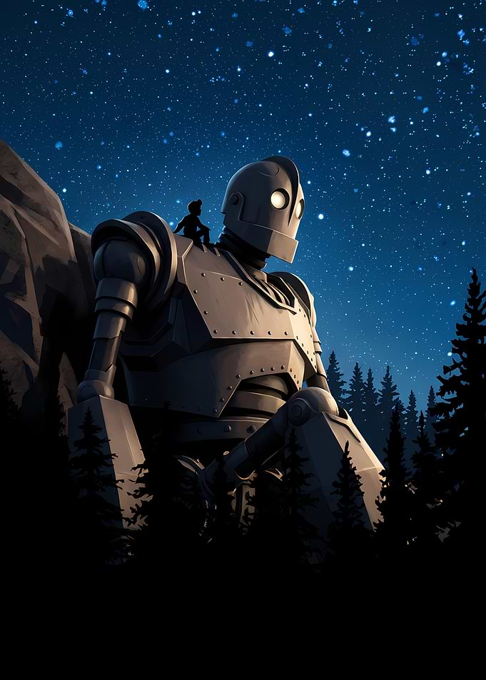 The Iron Giant and Hogarth Under the Stars
