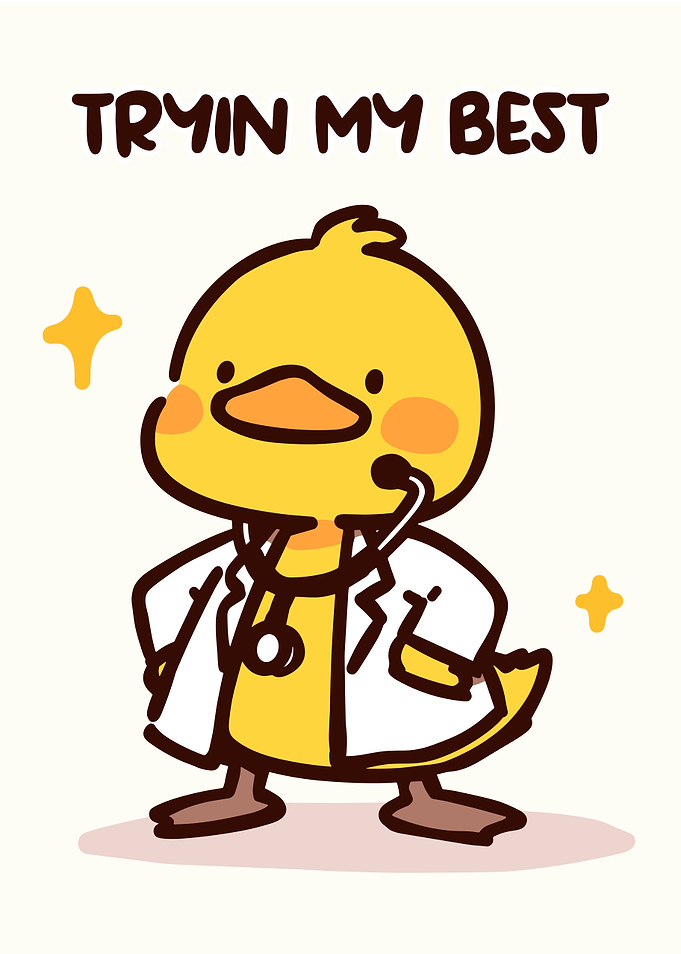 Cute Duck Doctor Trying Best