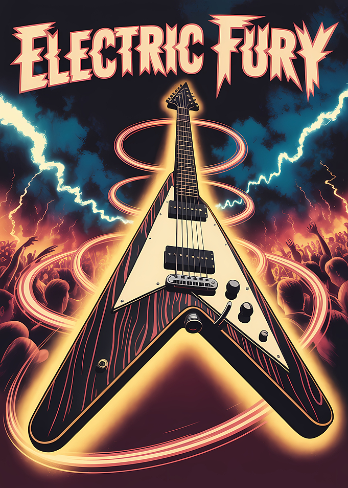 Electric Fury Guitar Poster