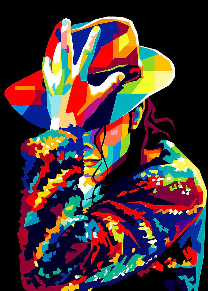 Pop Art Portrait of Michael Jackson