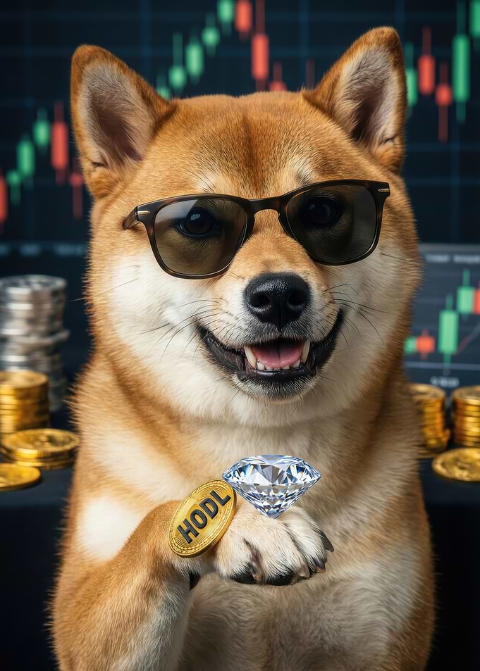 Shiba Inu with Sunglasses and Diamond