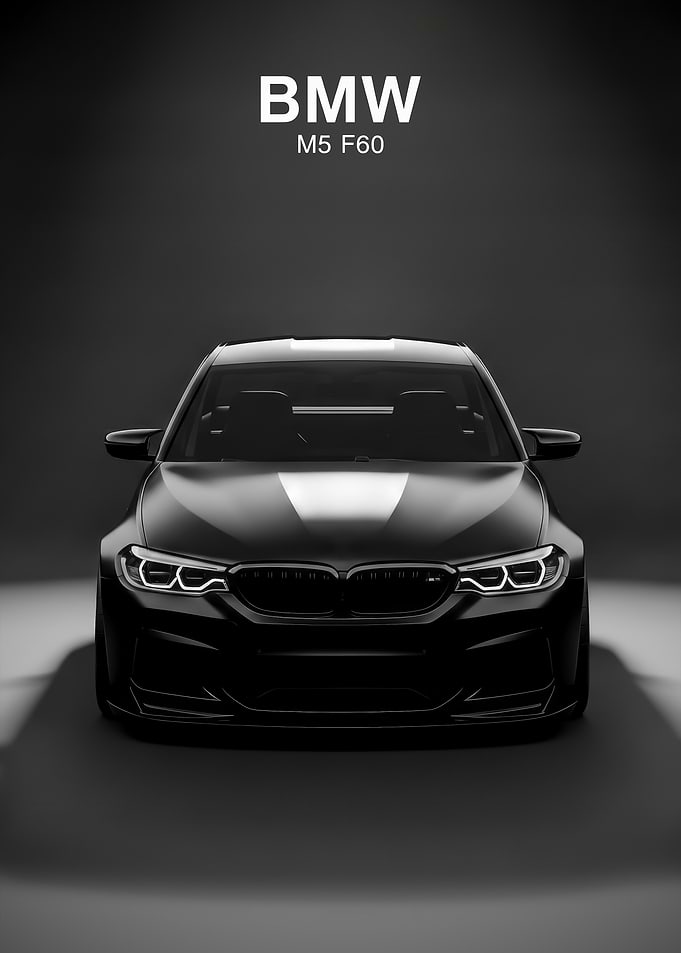 black BMW M5 F90 Front View