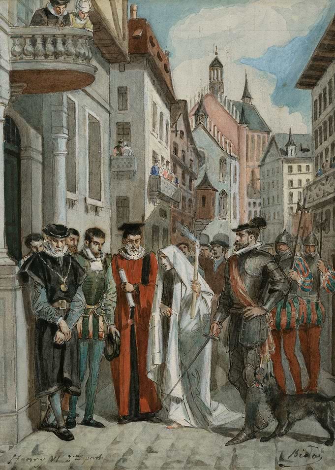 Historical Scene with Figures in a City Street