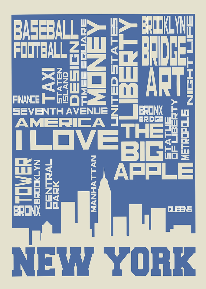 New York City Typography Art