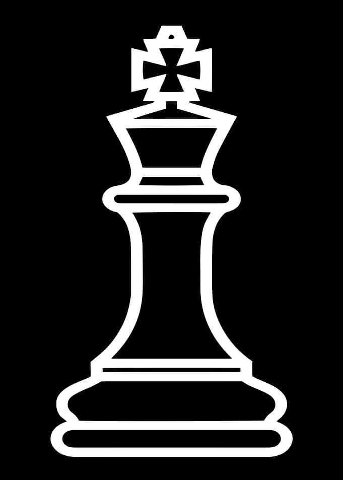 White Chess King Icon
