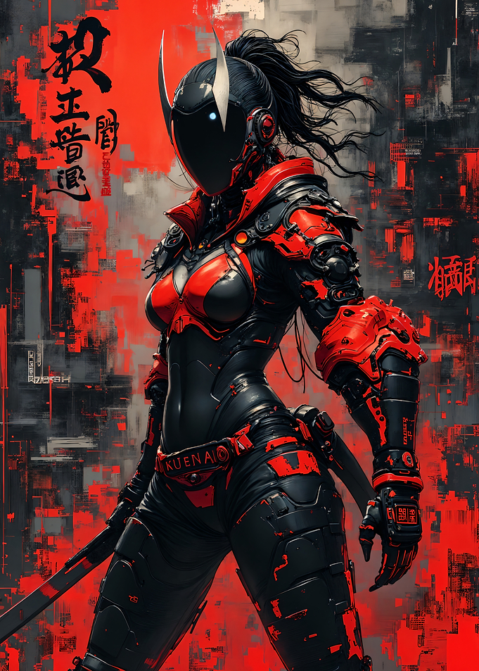Cyberpunk Samurai Warrior