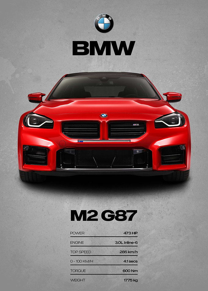 BMW M2 G87 Specifications Poster