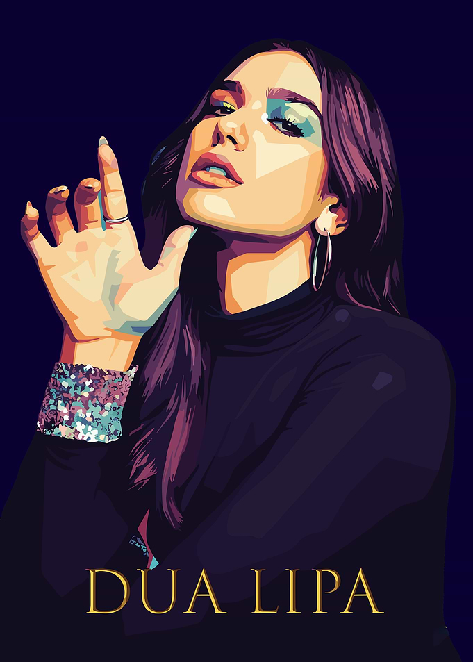 Dua Lipa Pop Art Portrait