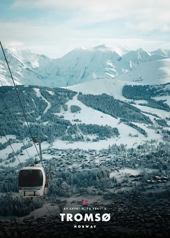 Tromsø Norway Cable Car Winter Landscape