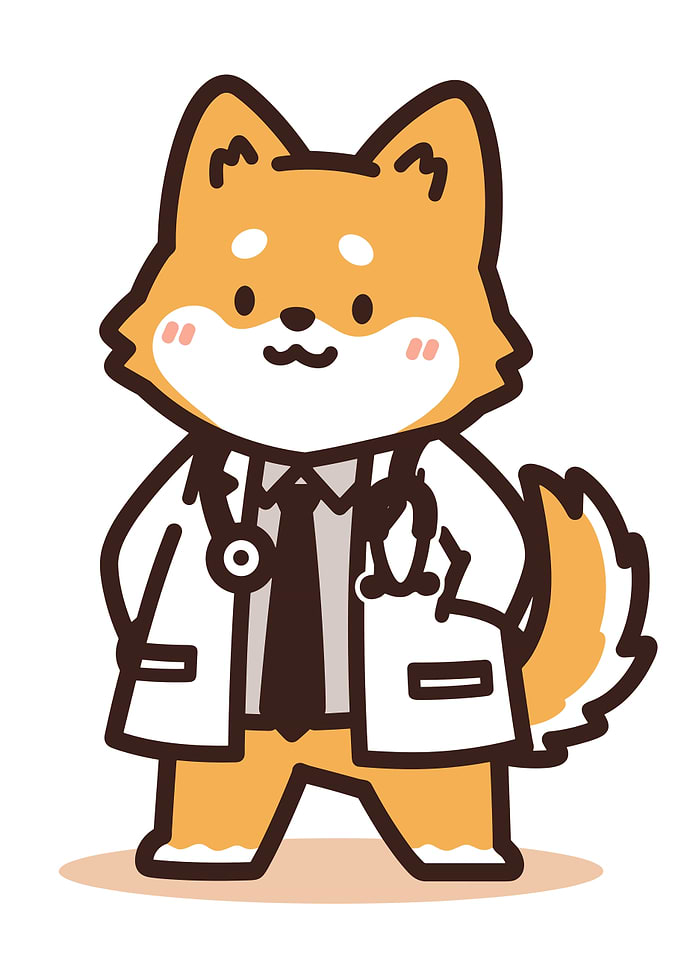 Cute Dog Doctor Cartoon