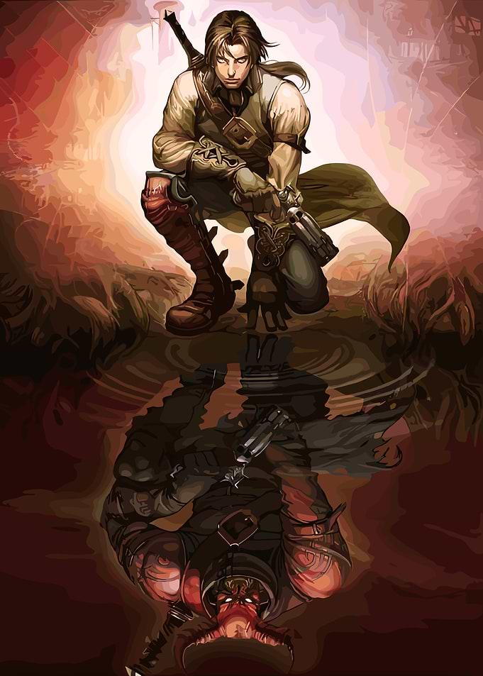 Fantasy Warrior Reflection
