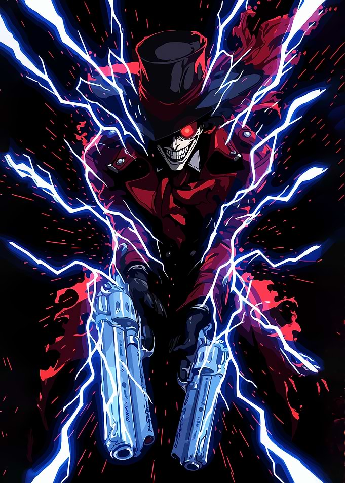 Anime Vampire with Guns and Lightning