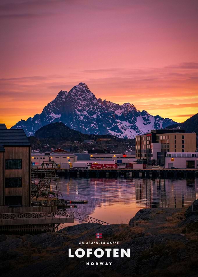 Lofoten Norway Sunset Landscape