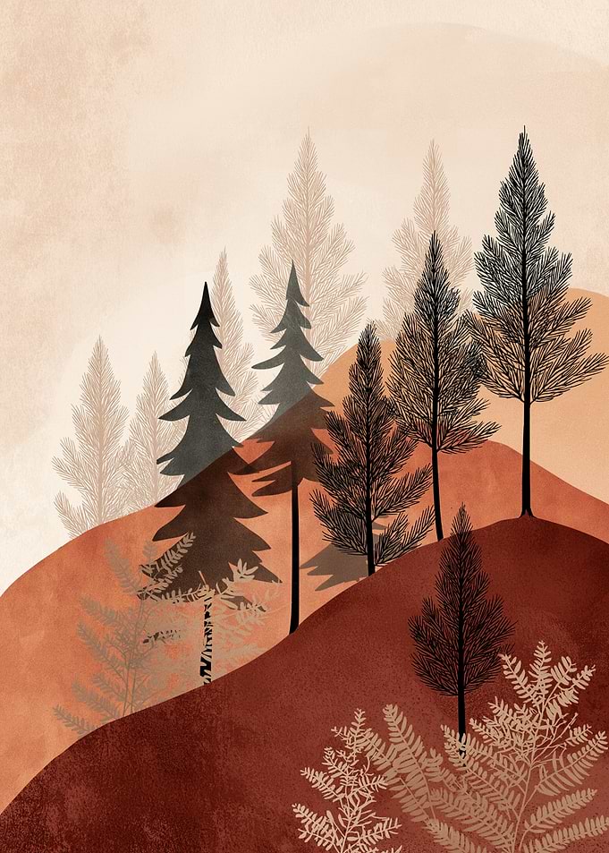 Abstract Forest Landscape