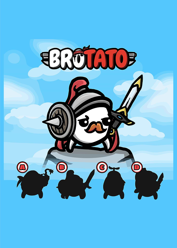 Brotato character with silhouette options