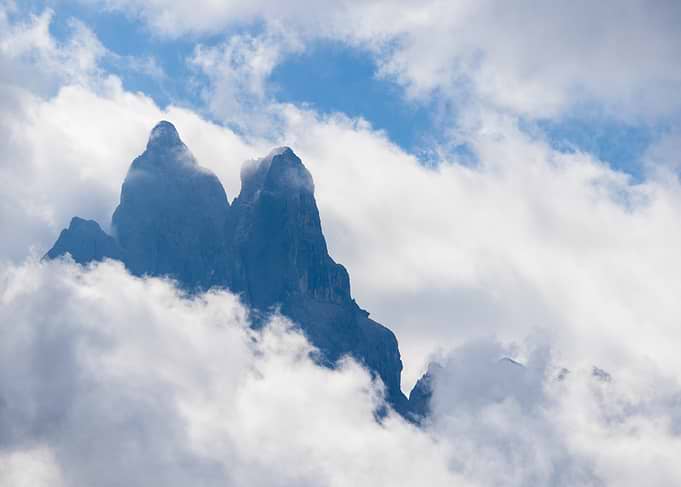 Misty Mountain Peaks - Dolomites in Italy