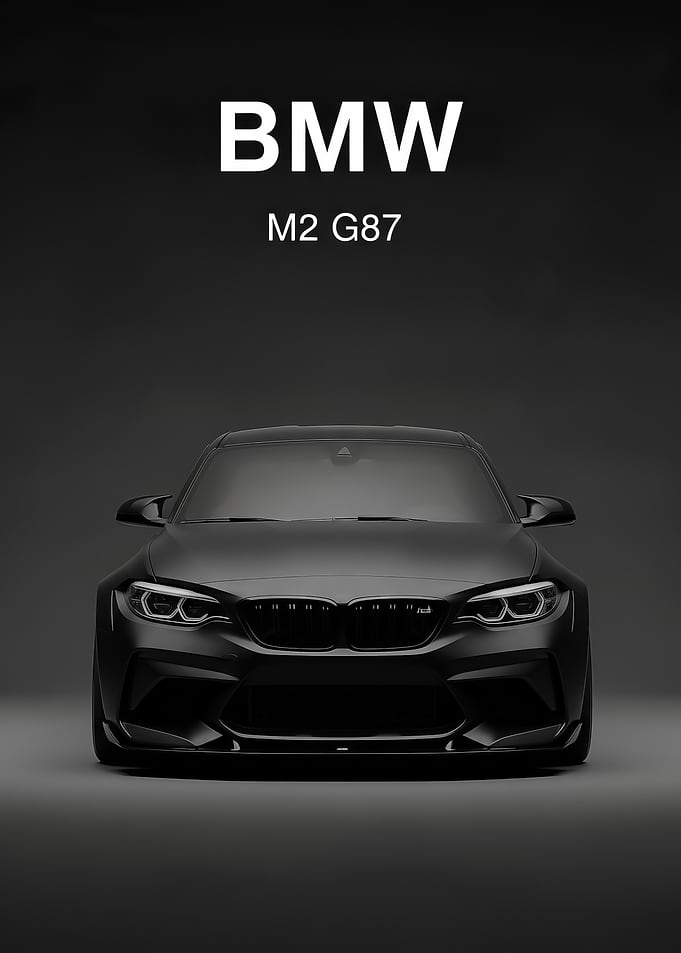 black sport BMW M2 G87 Front View