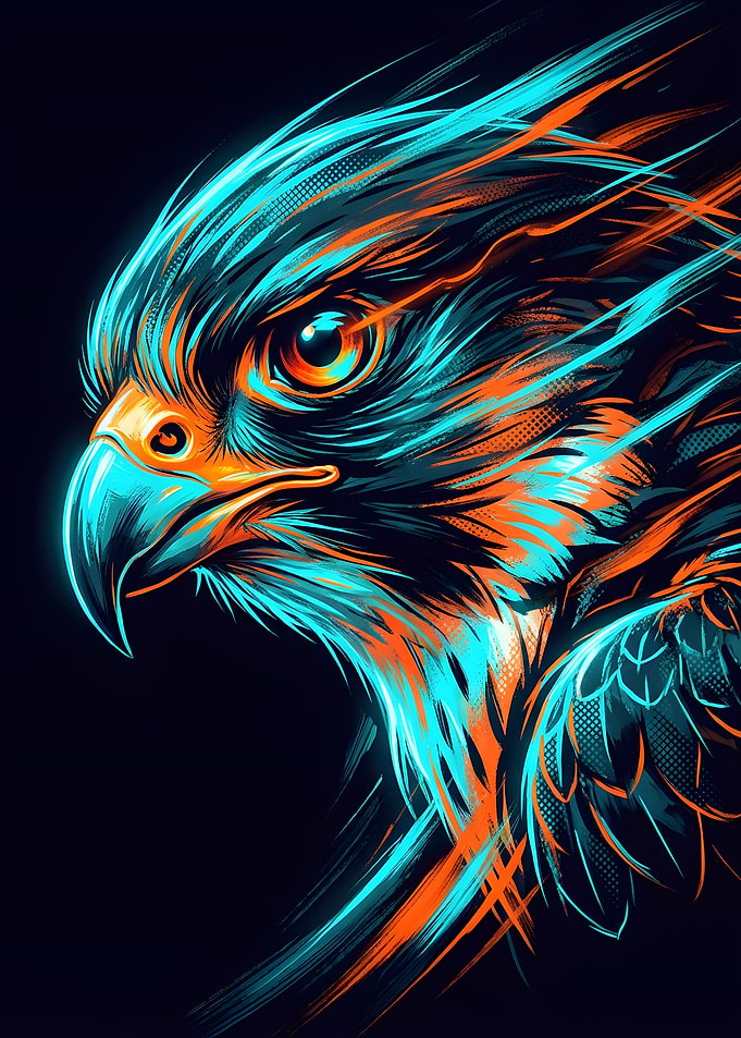 Stylized Eagle Portrait