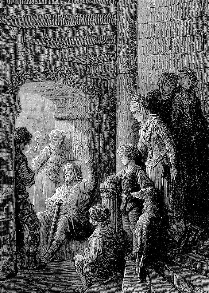 The Veteran Crusader Gustave Dore Crusades Engraving