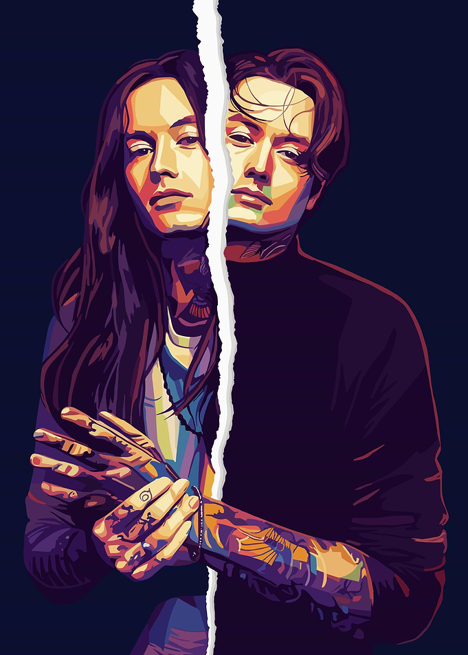 Torn Couple Portrait Bad Omens