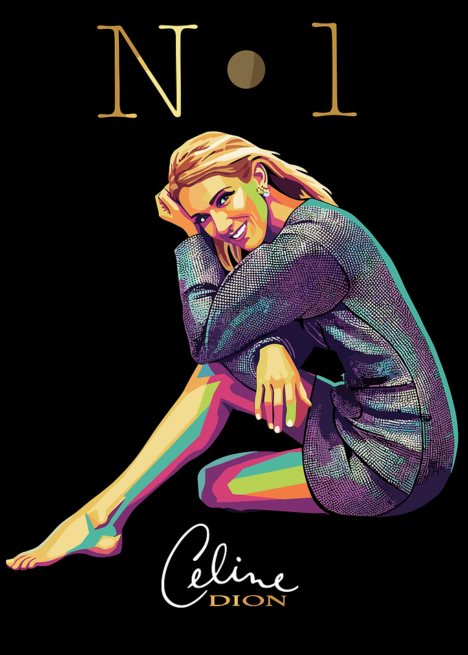 Celine Dion Pop Art Portrait