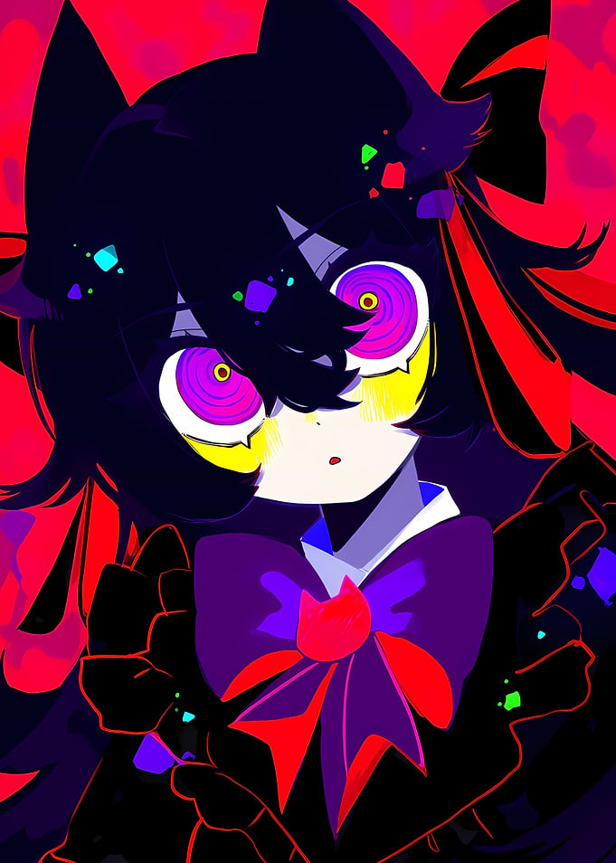 Anime Girl with Swirling Eyes