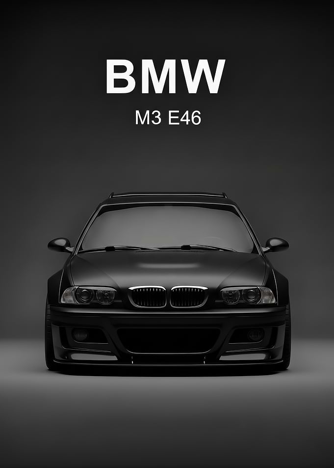sport black BMW M3 E46 Car