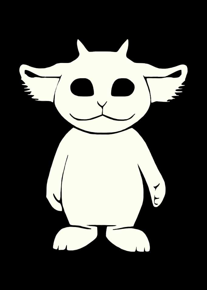 Cute White Creature with Big Ears Twenty-one Pilots