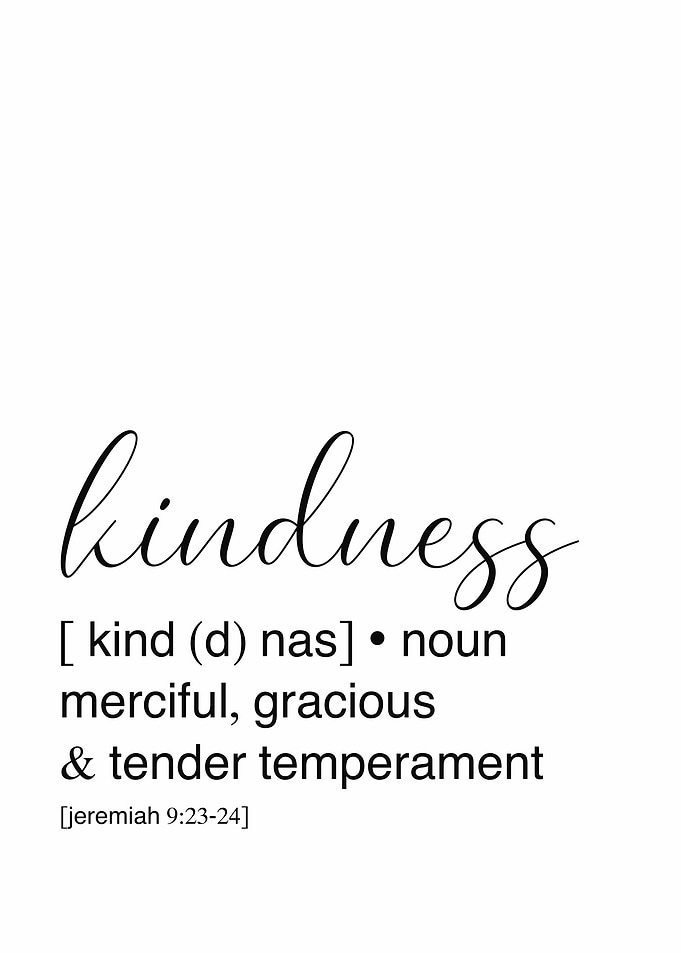 Kindness Definition Typography