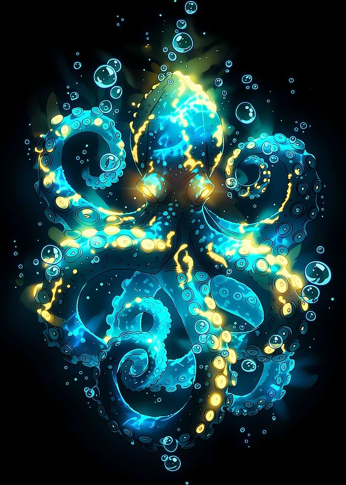 Neon Octopus
