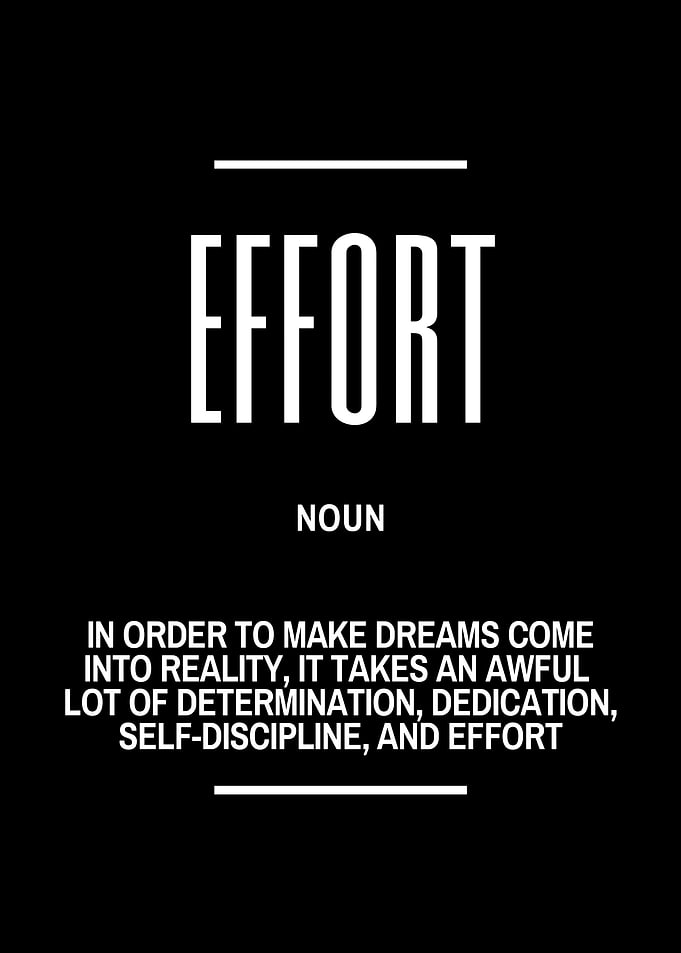 Effort definition poster