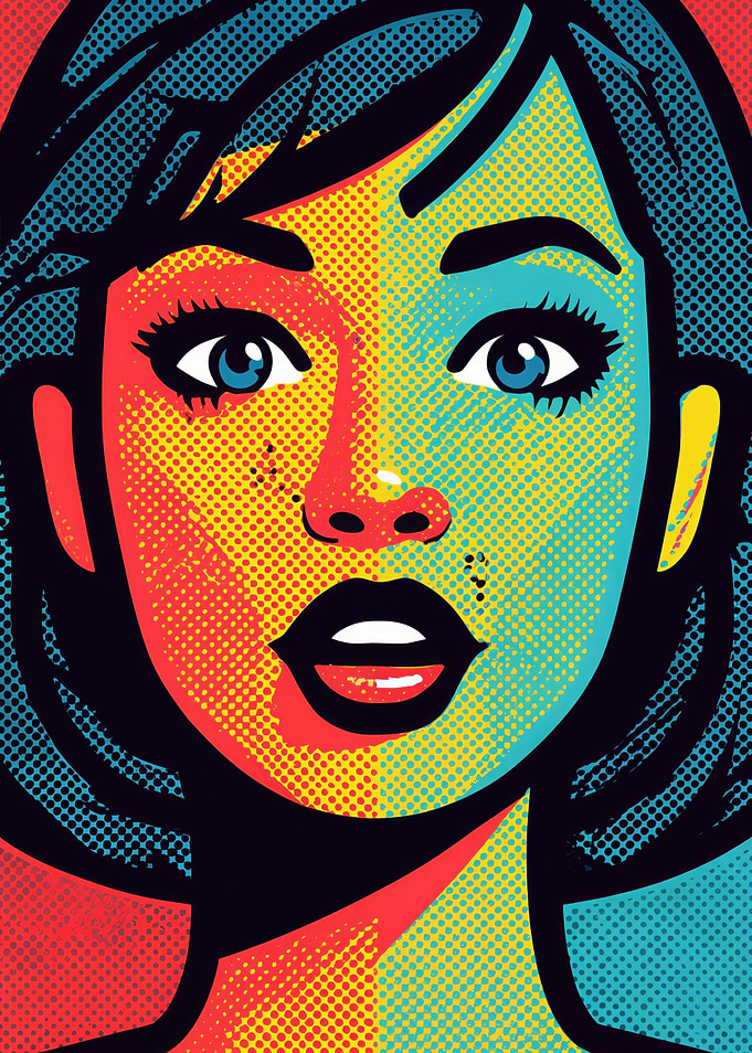 Pop Art Woman Portrait