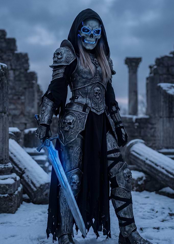 Fantasy Warrior with Glowing Sword