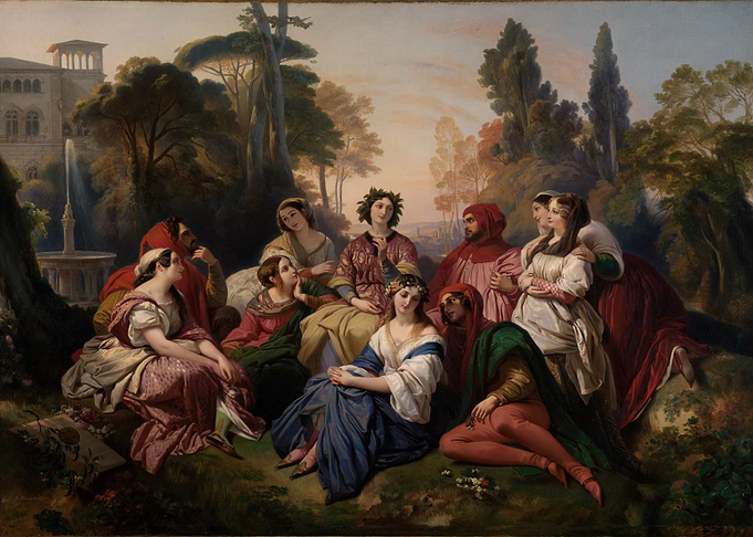 Group of people in a garden