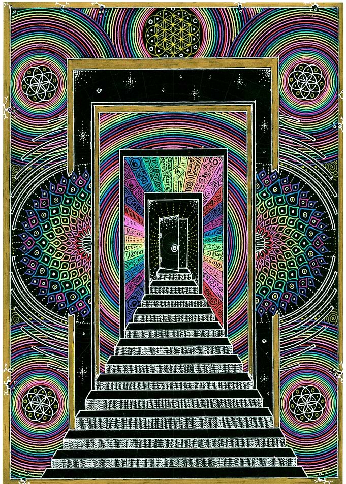 Psychedelic Stairway to Infinity Doorway