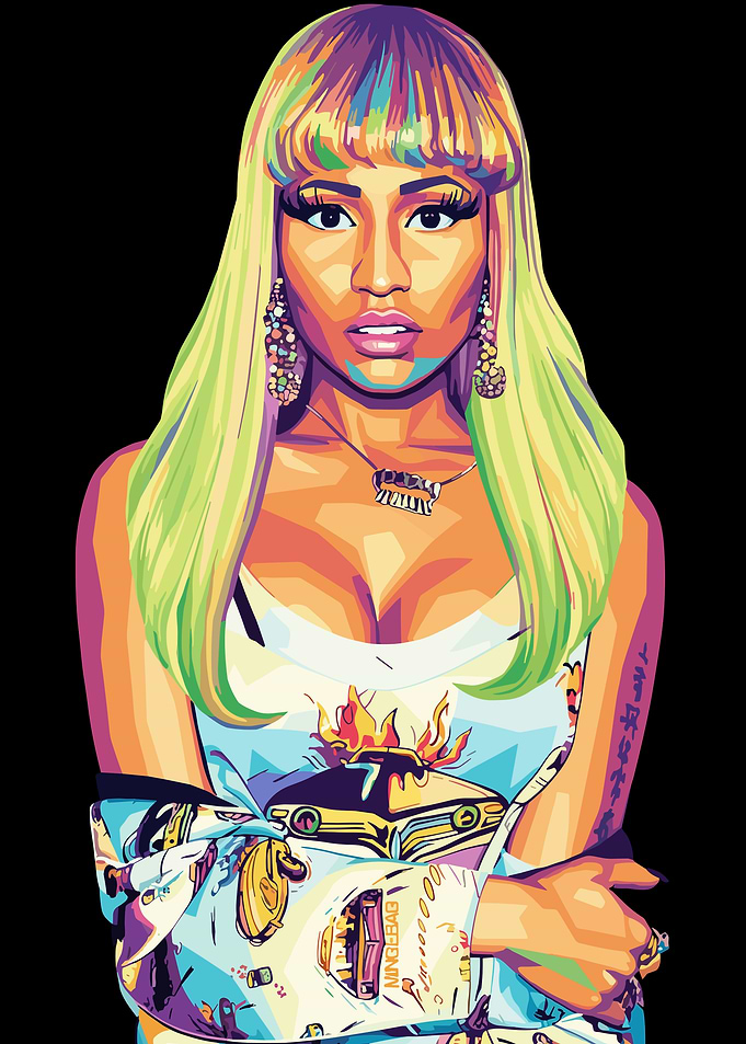 Nicki Minaj Pop Art Portrait
