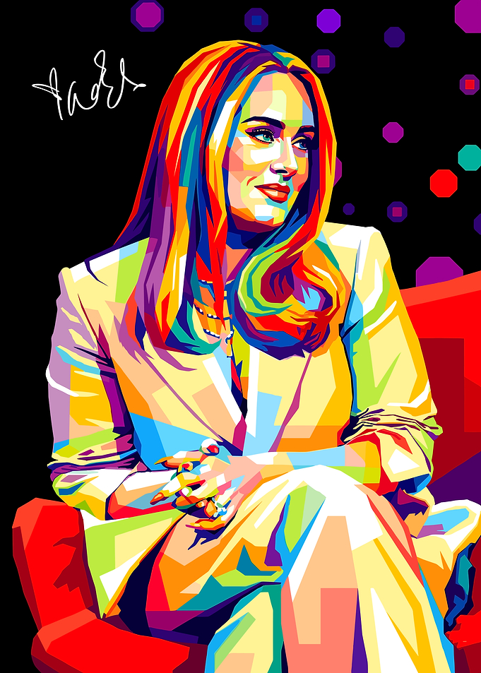 Colorful Portrait of Adele