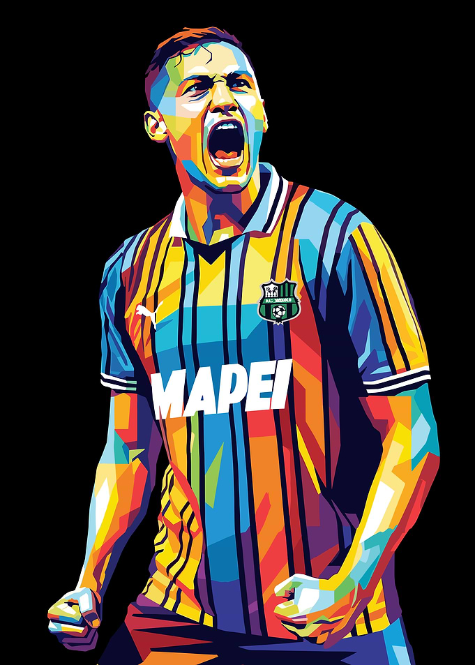 Football Player Celebration Pop Art