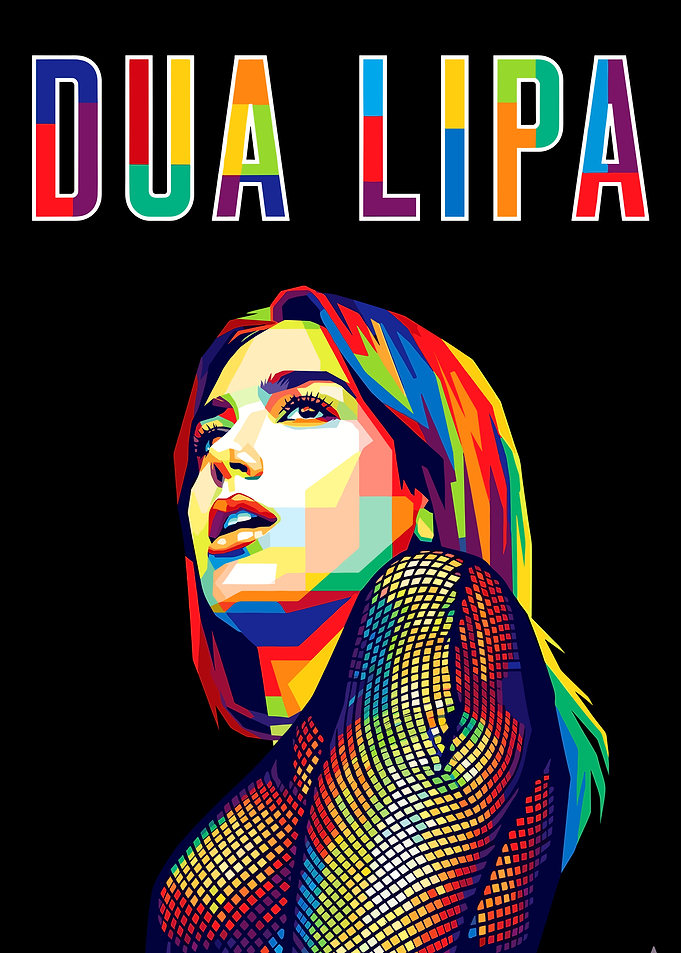 Dua Lipa Pop Art Portrait