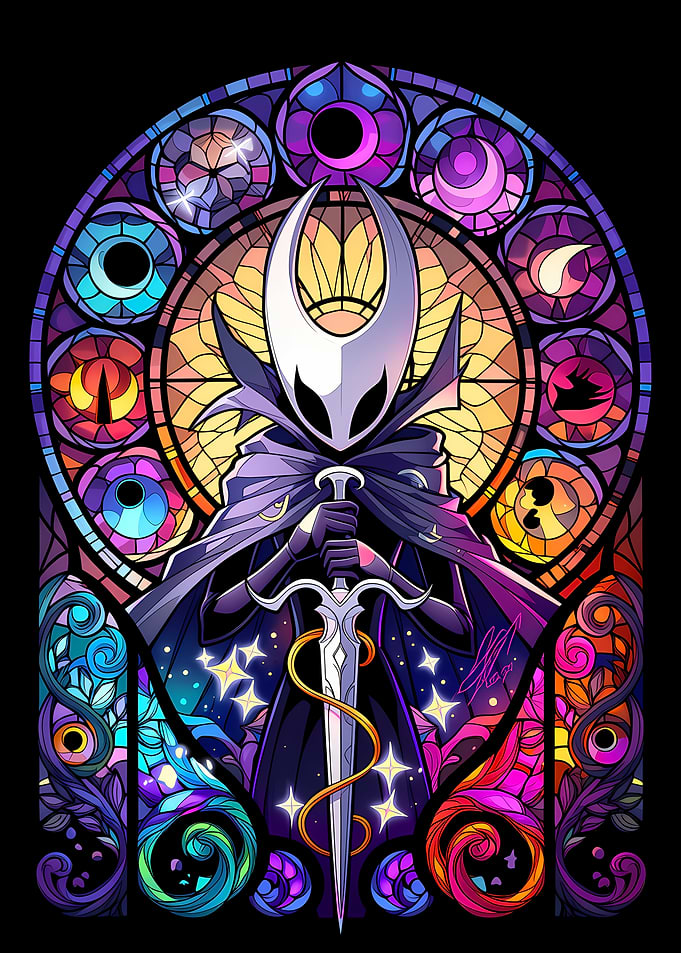 Hornet in Stained Glass Style