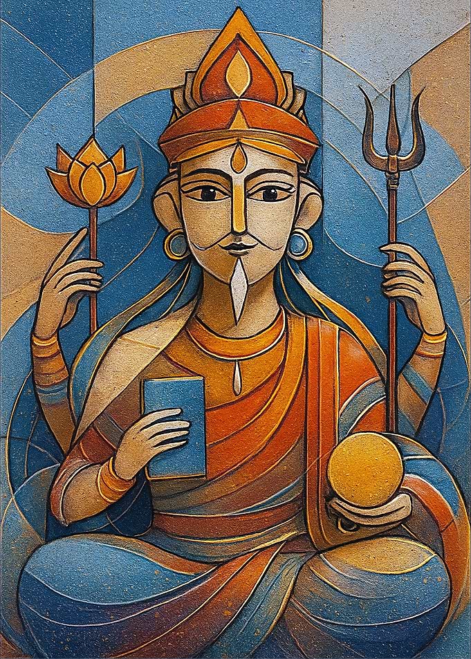 Deity with Lotus and Trident