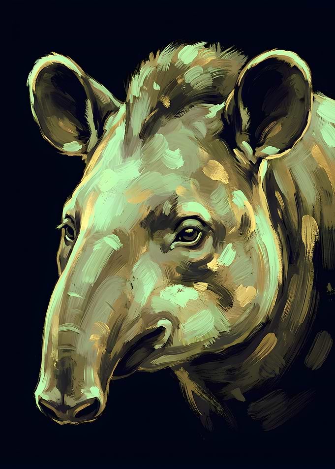 Tapir Portrait Painting