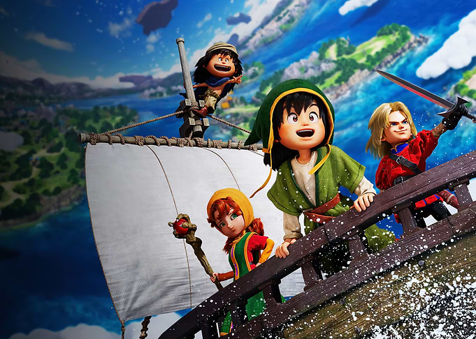 Dragon Quest characters on a ship